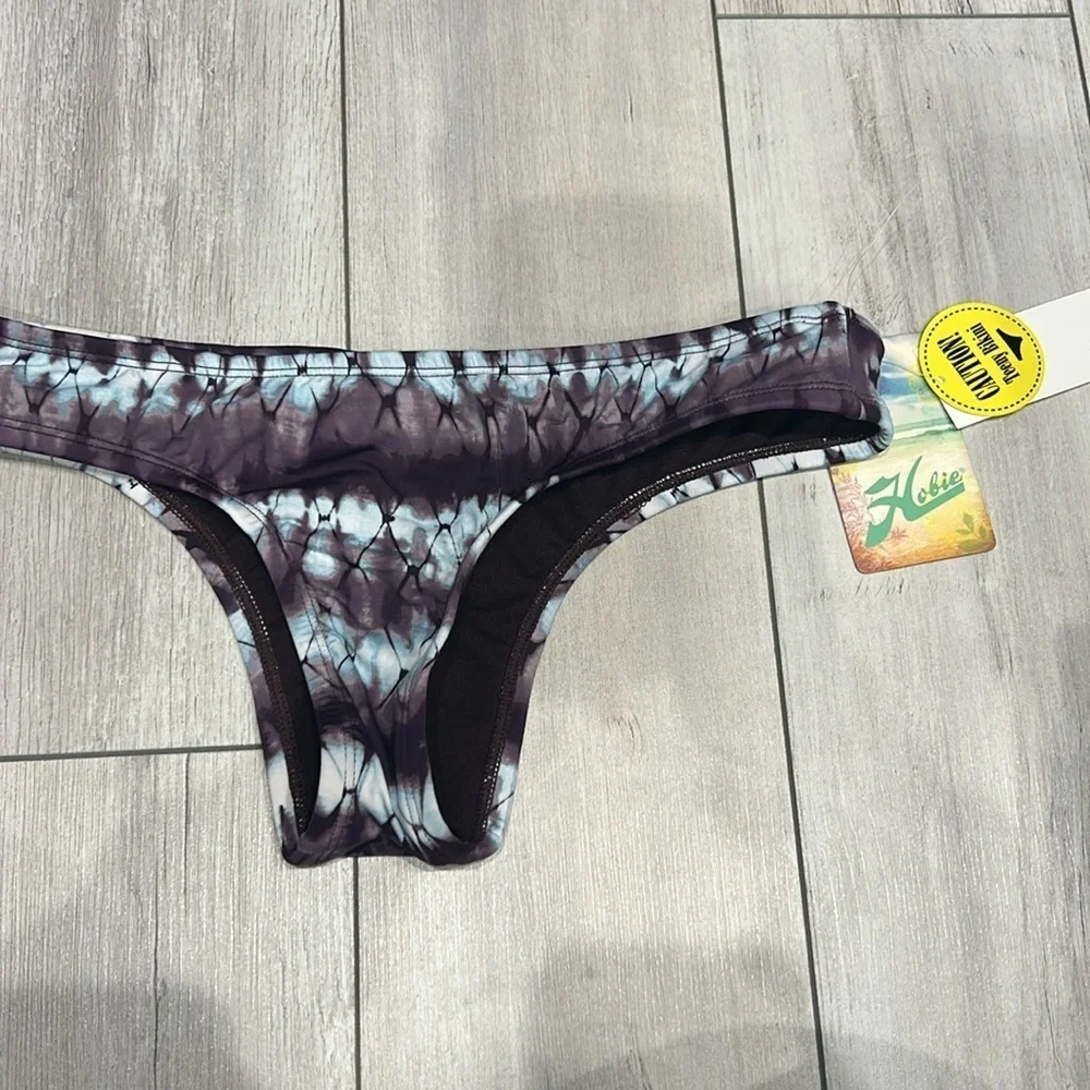 Hobie brown tie dye swim bikini bottom size medium